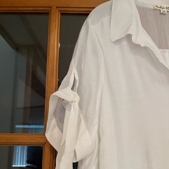 NWOT Indigo Rose White Short Sleeve Dress Sz. 3xl - Picture 2 of 3